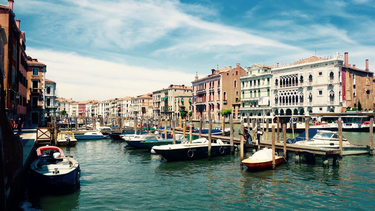 Обои венеция, италия, гранд канал, гондолы