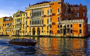 Превью обои венеция, канал, италия, лодка