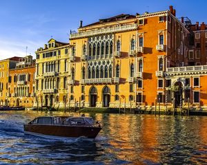 Превью обои венеция, канал, италия, лодка