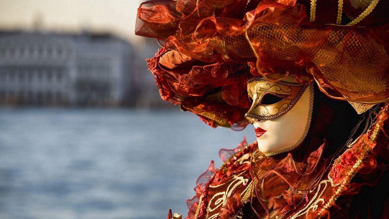 Обои венеция, карнавал, маска, наряд