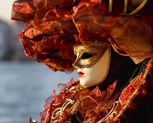 Превью обои венеция, карнавал, маска, наряд