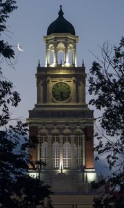 Превью обои vine street houses, колорадо, сша, архитектура, ночь, небо