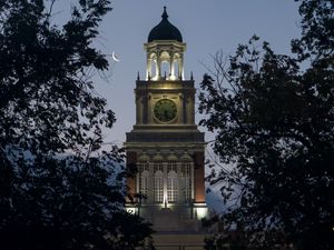 Превью обои vine street houses, колорадо, сша, архитектура, ночь, небо