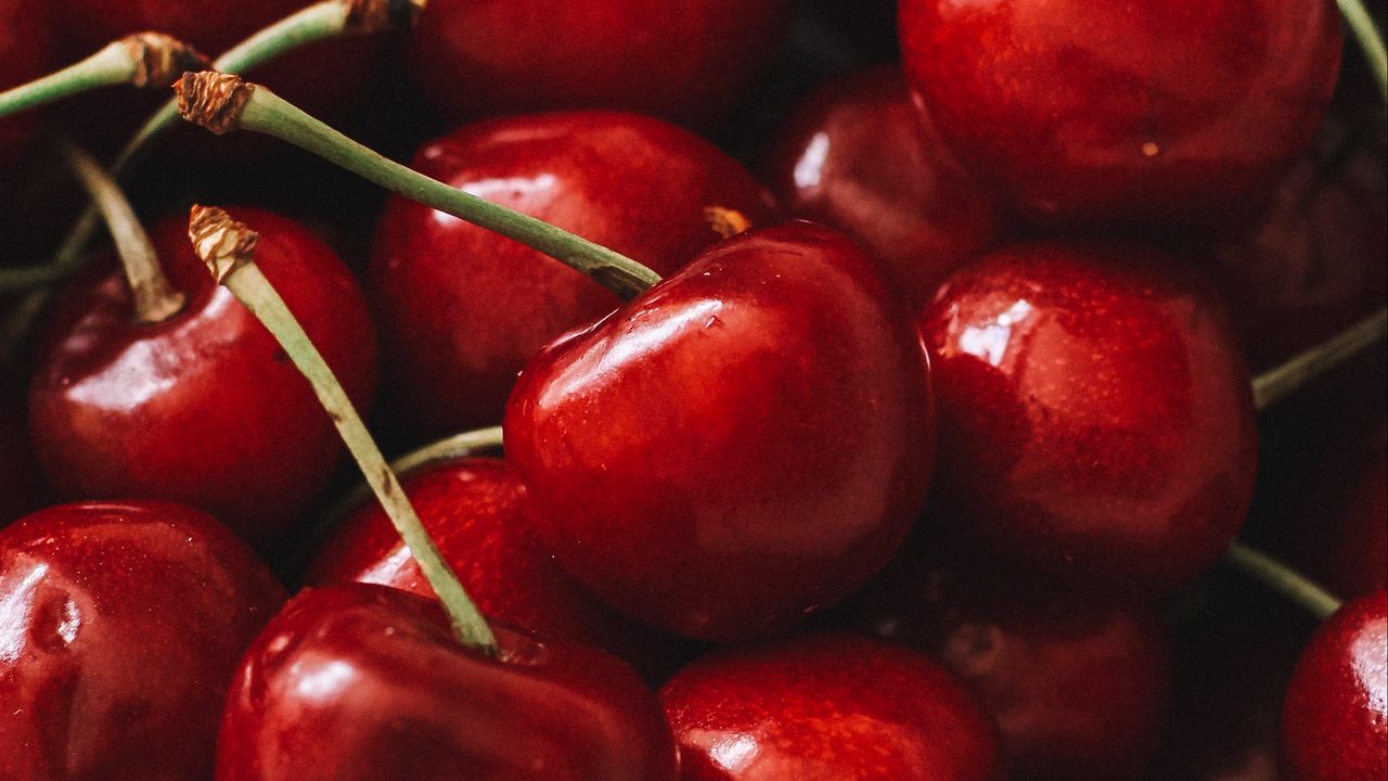 Обои вишня, ягода, фрукт, красный, макро