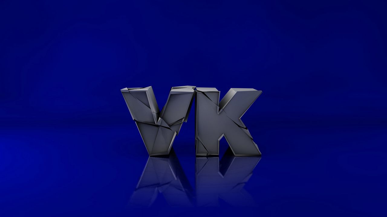 Обои vk, логотип, 3d картинки на рабочий стол, фото скачать бесплатно