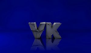 Превью обои vk, логотип, 3d