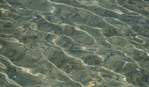 Превью обои вода, блики, камни, дно