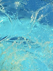 Превью обои вода, брызги, фон, синий