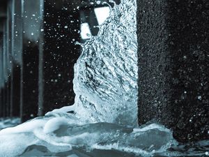 Превью обои вода, брызги, всплеск, волны, пена