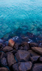 Превью обои вода, камни, берег