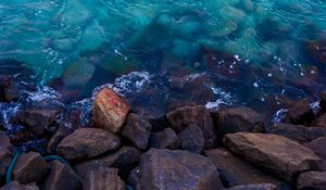 Превью обои вода, камни, берег