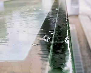 Превью обои вода, капли, макро, размытие