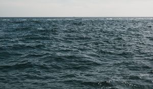 Превью обои вода, море, горизонт, волны