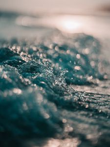 Превью обои вода, море, волны, брызги, капли