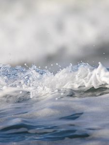 Превью обои вода, пена, брызги, макро
