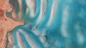 Превью обои вода, песок, вид сверху, рельеф