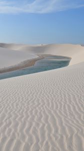 Превью обои вода, пустыня, дюны, песок, природа