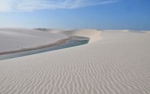 Превью обои вода, пустыня, дюны, песок, природа