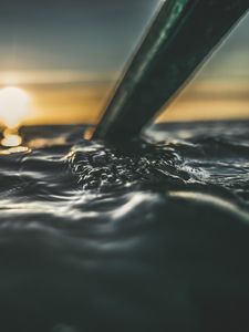 Превью обои вода, пузыри, крупным планом