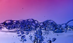 Превью обои вода, пузыри, воздух, жидкость, прозрачный