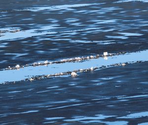 Превью обои вода, река, лед, рельеф, синий