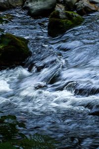 Превью обои вода, ручей, камни, каскад, природа