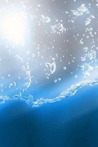 Превью обои вода, синий, пузыри, всплеск