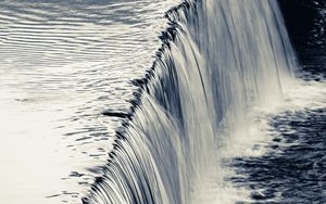 Превью обои вода, водопад, поток, река, природа, течение