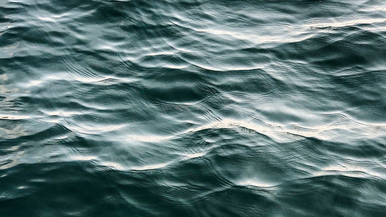 Обои вода, волны, блики, рябь