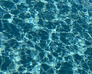 Превью обои вода, волны, блики, синий