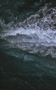 Превью обои вода, волны, брызги, пена