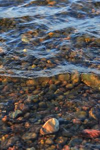 Превью обои вода, волны, камни, прозрачный, природа