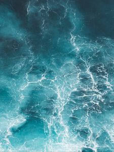 Превью обои вода, волны, море, поверхность, синий