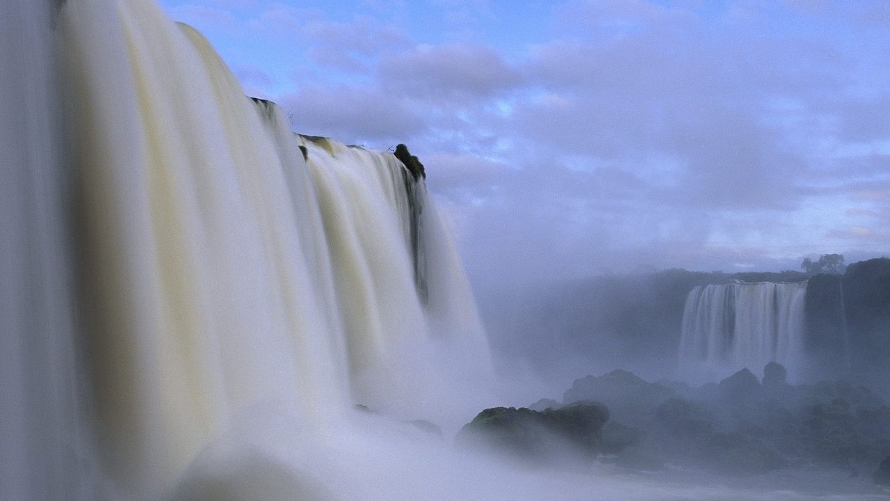 Обои водопад, бразилия, национальный парк, вода, поток