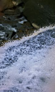 Превью обои водопад, брызги, капли