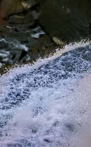 Превью обои водопад, брызги, капли