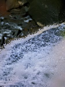 Превью обои водопад, брызги, капли