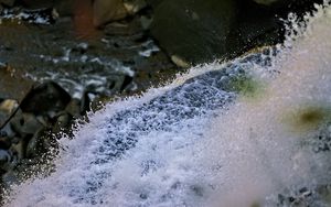 Превью обои водопад, брызги, капли