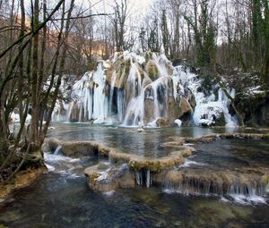 Превью обои водопад, франция, cascade des truffes les planches, природа