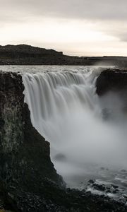 Превью обои водопад, исландия, природа, пейзаж