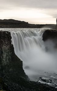 Превью обои водопад, исландия, природа, пейзаж