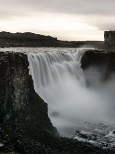 Превью обои водопад, исландия, природа, пейзаж