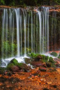 Превью обои водопад, камни, пейзаж, природа, мокрый