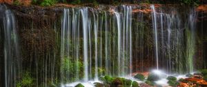 Превью обои водопад, камни, пейзаж, природа, мокрый