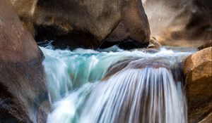 Превью обои водопад, камни, пейзаж, природа