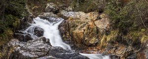 Превью обои водопад, камни, природа, вода, длинная выдержка