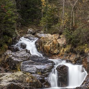 Превью обои водопад, камни, природа, вода, длинная выдержка