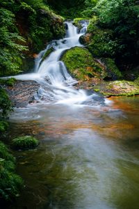 Превью обои водопад, камни, вода, природа, пейзаж, мох