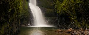 Превью обои водопад, камни, вода, дно