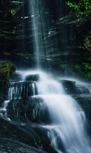 Превью обои водопад, каскад, камни, природа